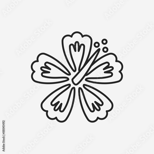 flower line icon