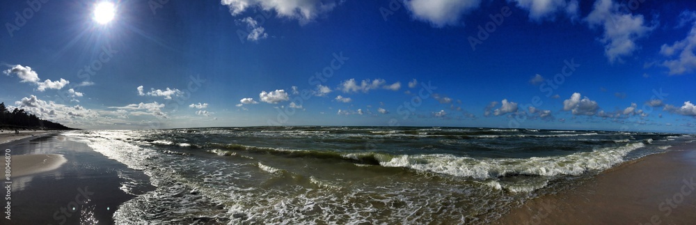 strand wellen panorama