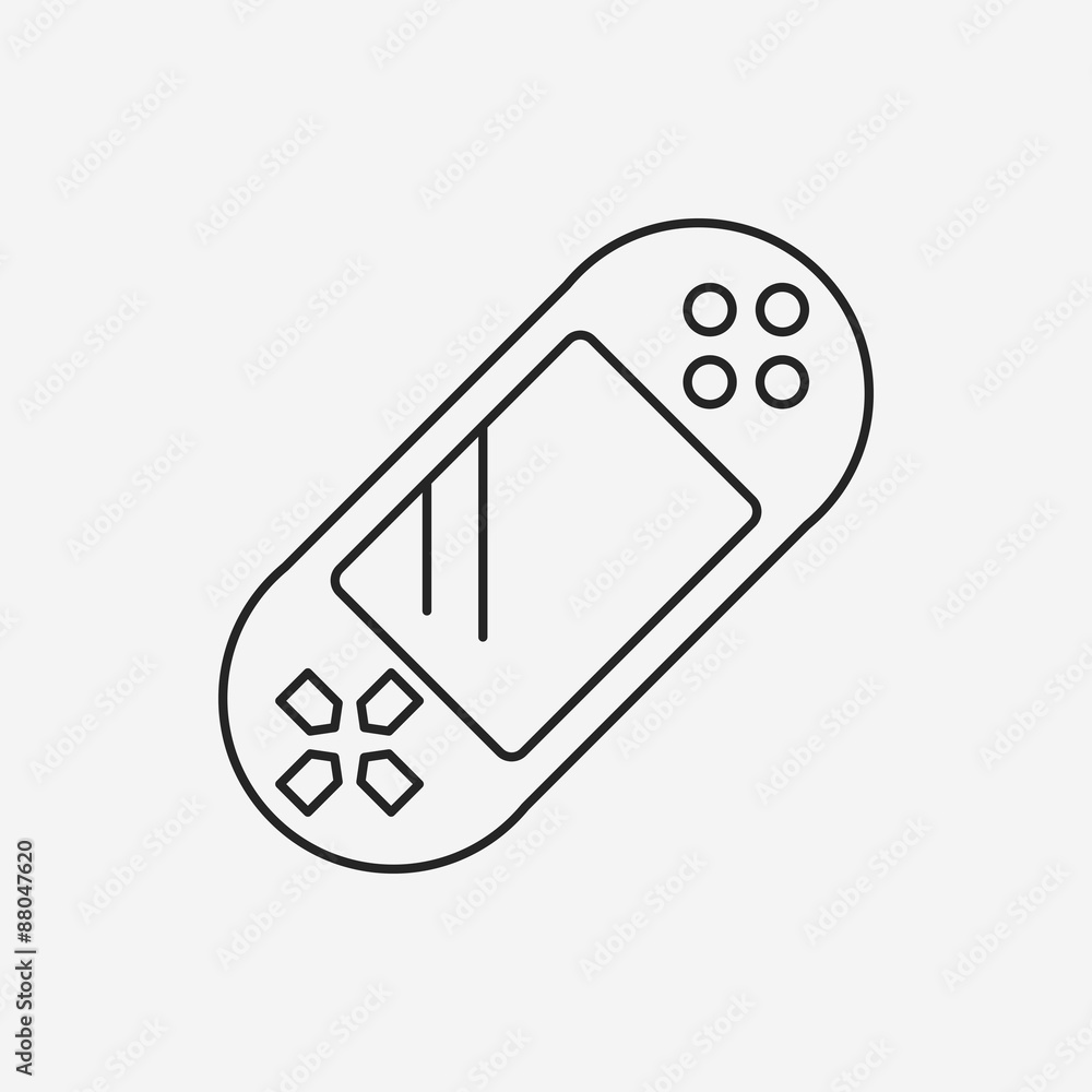 Handheld game consoles line icon Handheld game consoles line icon