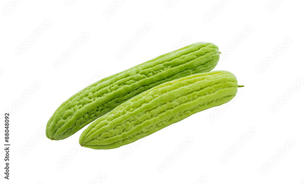 Bitter gourd on white Bitter gourd on white