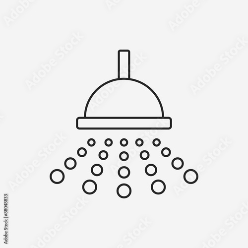 Showerheads line icon