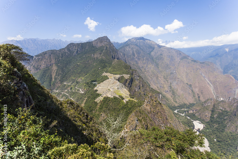 View from Waynapicchu to  Machu Picchu, Peruvian  Historical San
