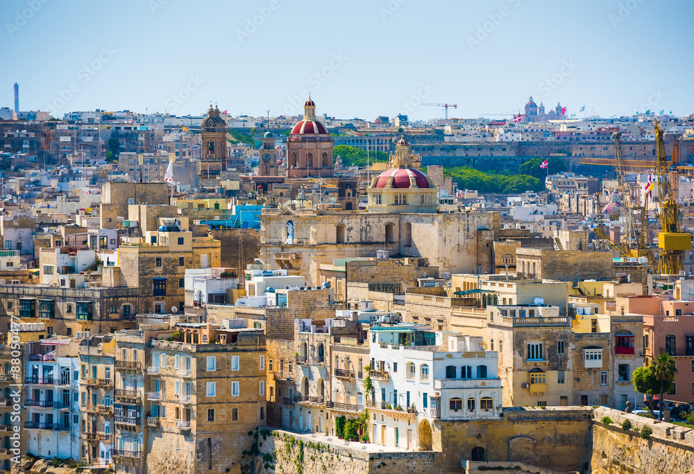 city of Valletta from high