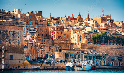 view on Valletta from The Grand Harbour
