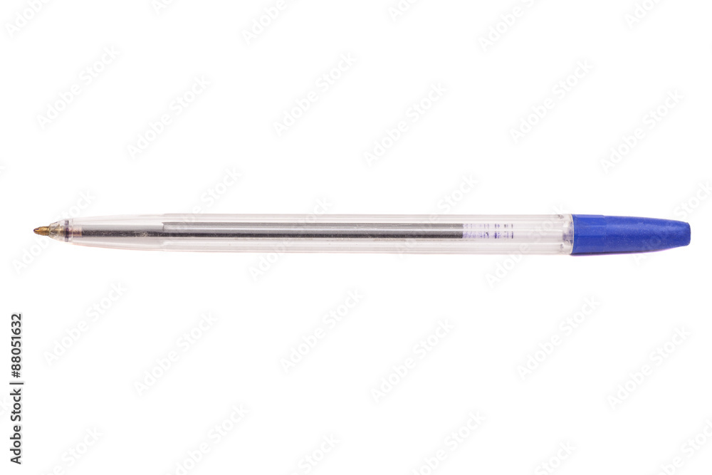 Blue Ballpoint Pen Isolated On White background Blue Ballpoint Pen Isolated On White background