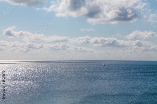 sea and sky and cloud background photo