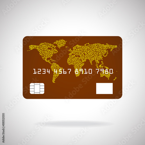 Credit card icon isolated on white background. Vector