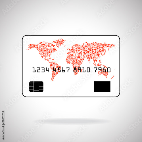Credit card icon isolated on white background. Vector
