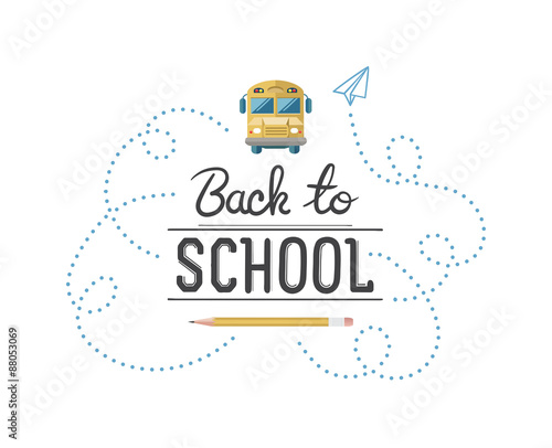 Back to school message surrounded by icons vector