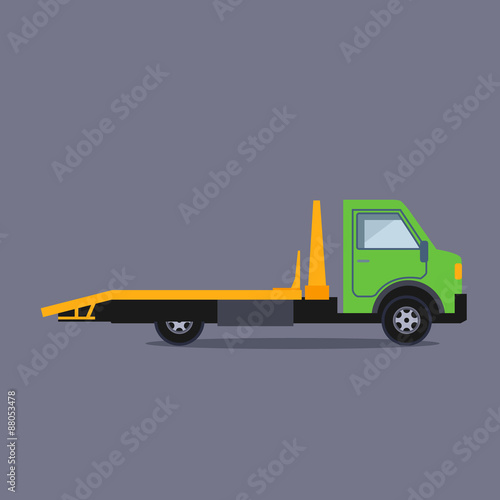 Truck for transportation faulty and emergency cars