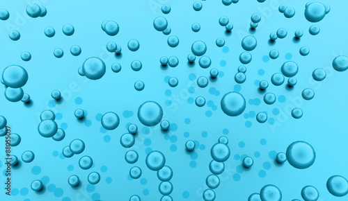  Blue abstract spheres background