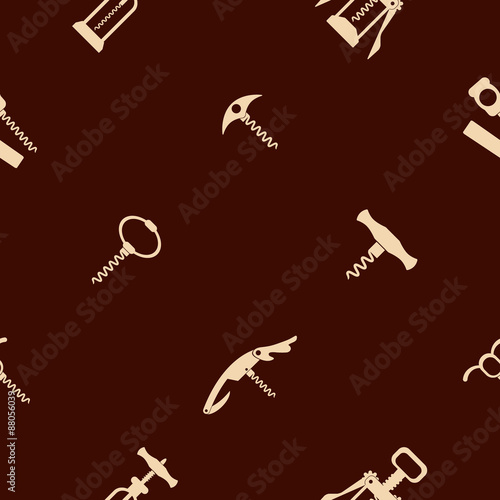 Seamless background with corkscrew for your design