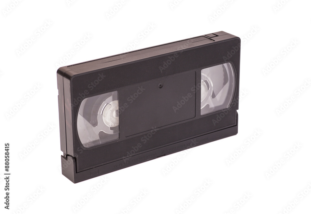 VHS video tape cassette isolated 