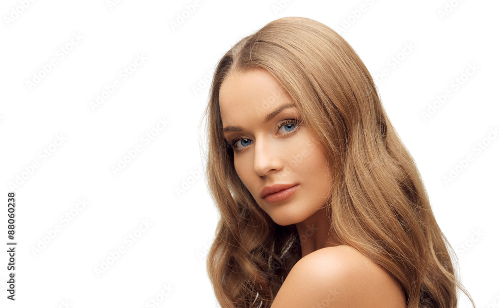beautiful woman face with long blond hair beautiful woman face with long blond hair