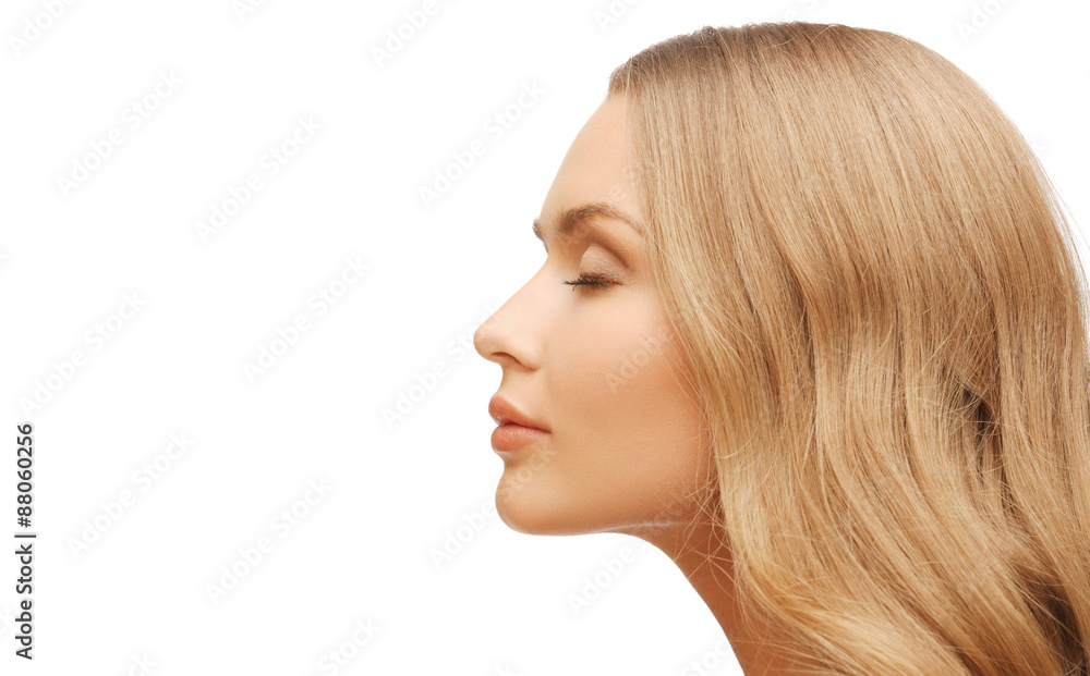 beautiful woman face with long blond hair beautiful woman face with long blond hair