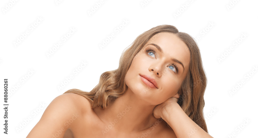 beautiful woman face with long blond hair beautiful woman face with long blond hair