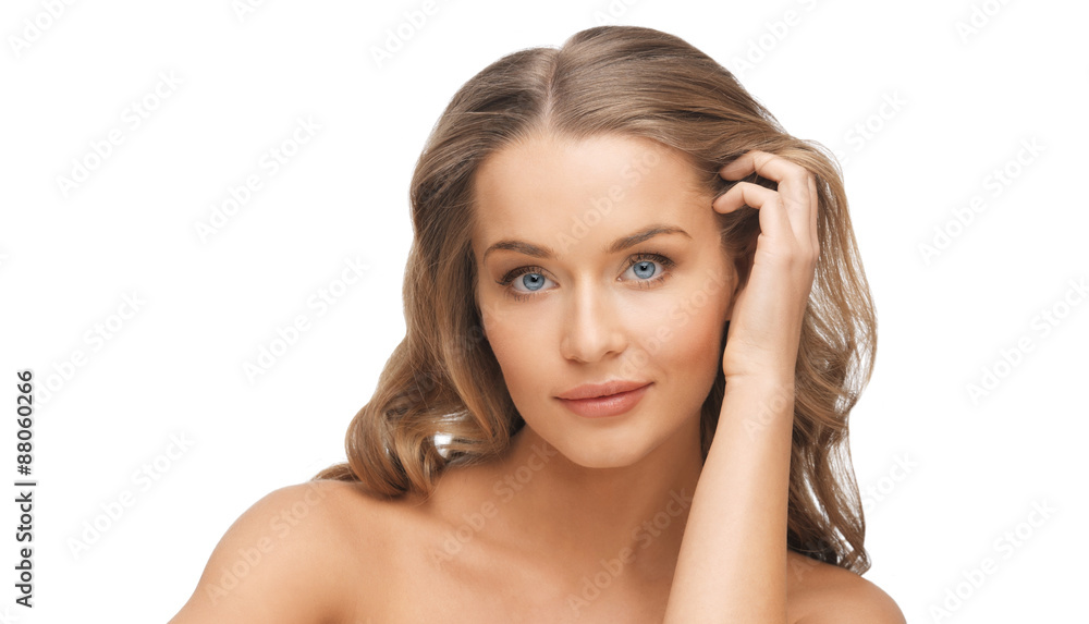 beautiful woman face with long blond hair beautiful woman face with long blond hair