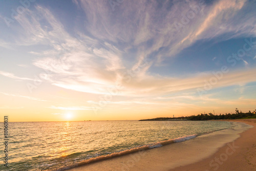 Twilight sunsets and beautiful beaches, Okinawa, Japan