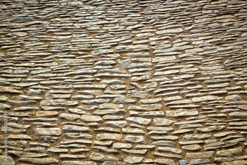 Mediterranean style stone pavement architecture