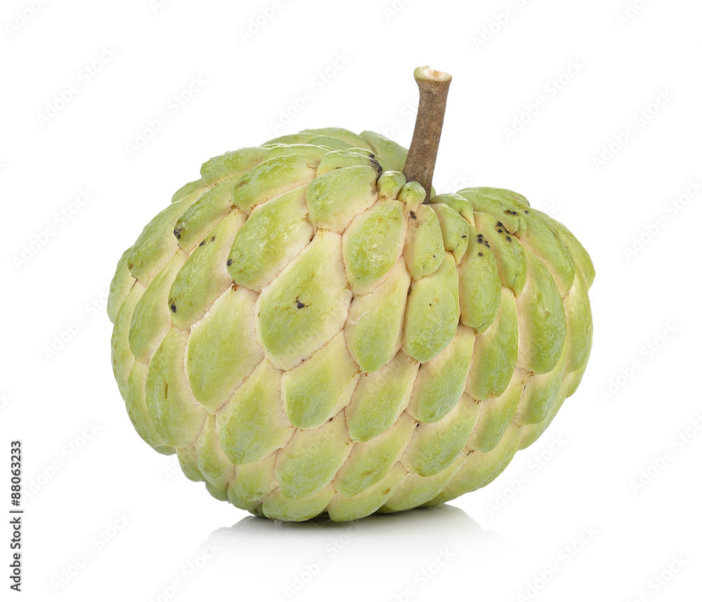 custard apple on white background custard apple on white background