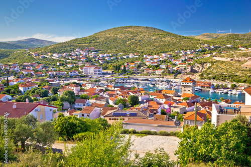 Adriatic town of Marina aerial view © xbrchx