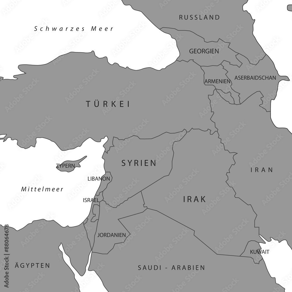 Naklejka premium Middle East map