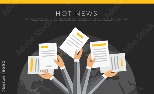Hot news vector background