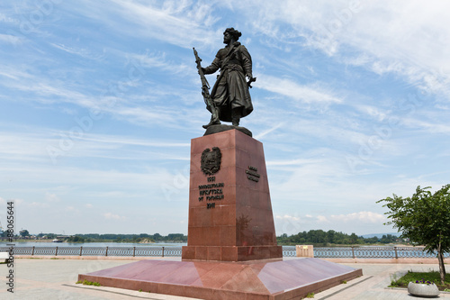 Monument to the founders of the city of Irkutsk, on the banks of