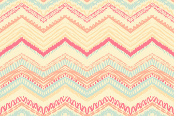 Papier peint photo Chevron patrons Coups pinceau abstraits multicolores artistiques  © Hanna