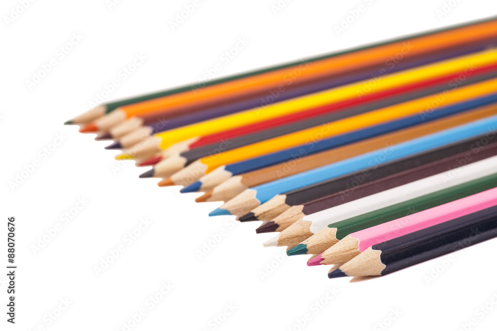 Colour pencils isolated on white background Colour pencils isolated on white background
