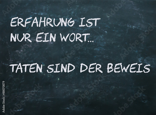 Erfahrung ist nur ein Wort...