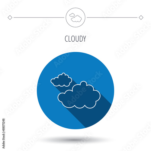 Cloudy icon. Overcast weather sign.