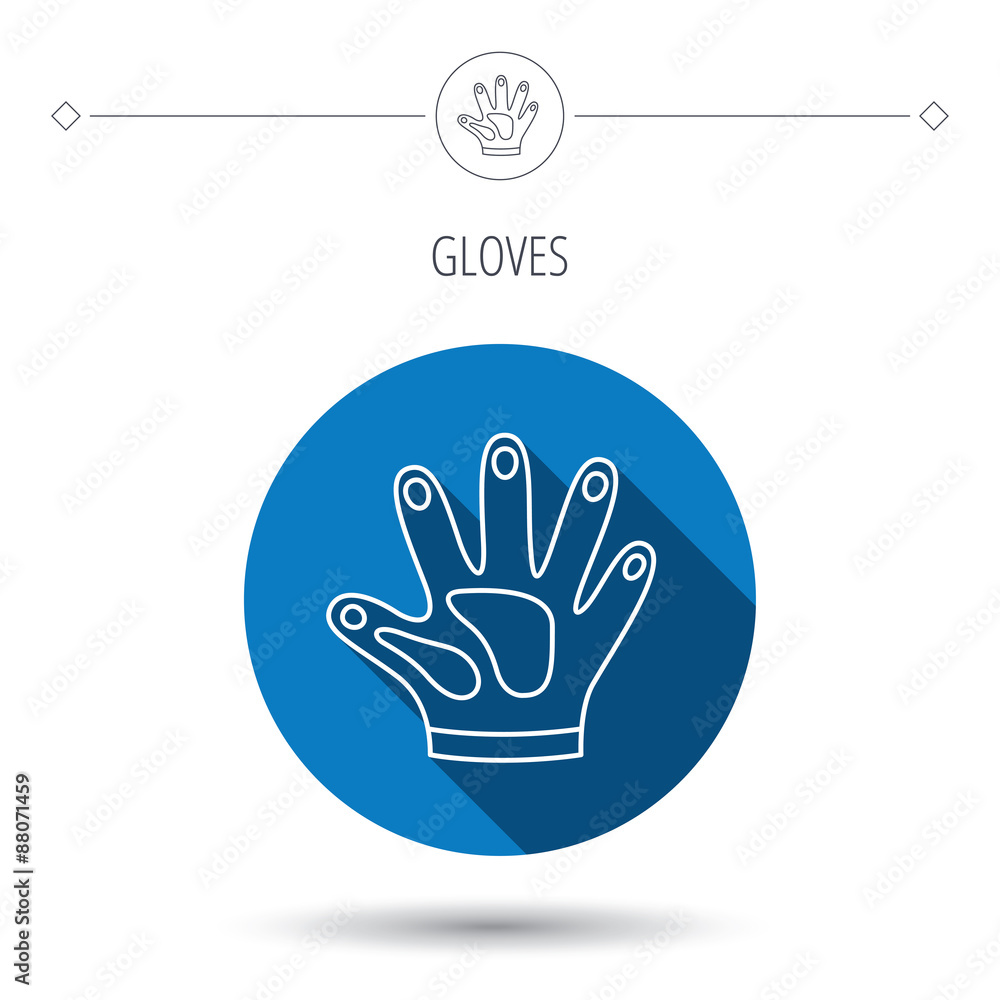 Construction gloves icon. Textile protection. Construction gloves icon. Textile protection.