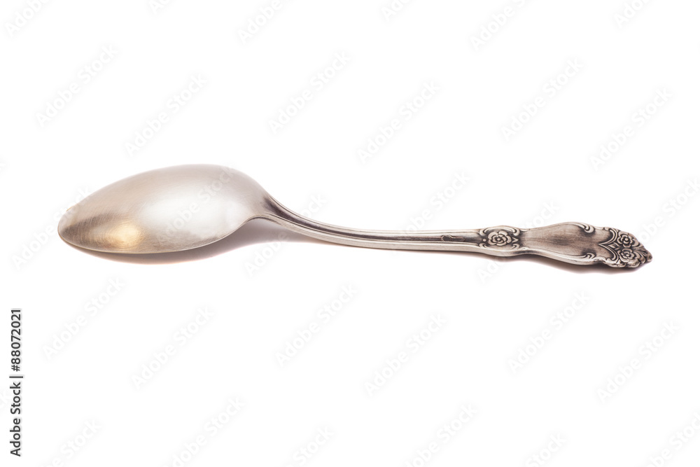 silver spoon isolated on white silver spoon isolated on white