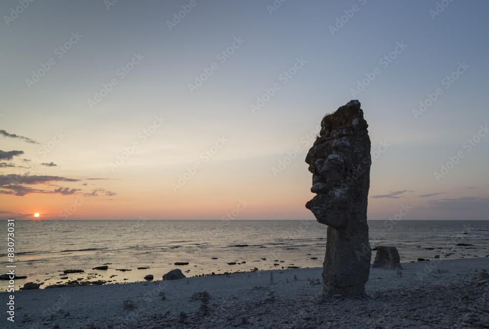 Fototapeta premium Sea Stack at Langhammar, Gotland in Sweden