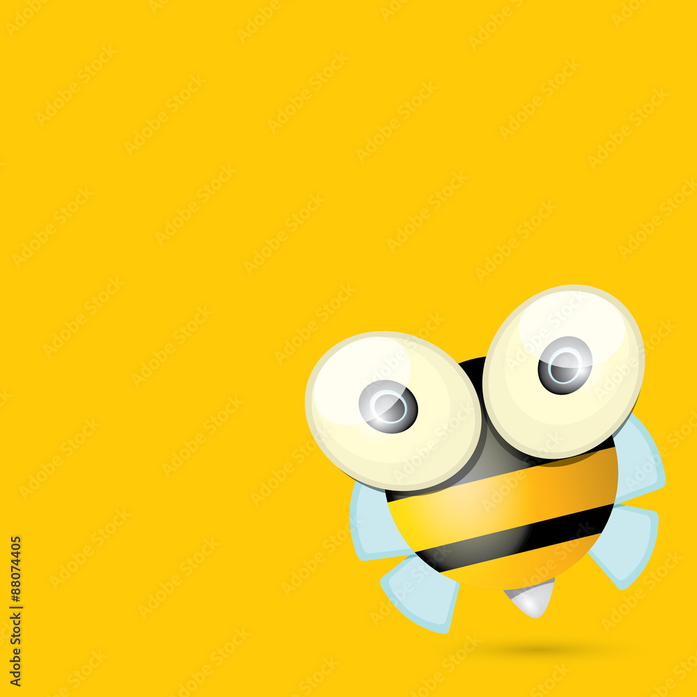 cartoon cute bright baby bee. vector cartoon cute bright baby bee. vector