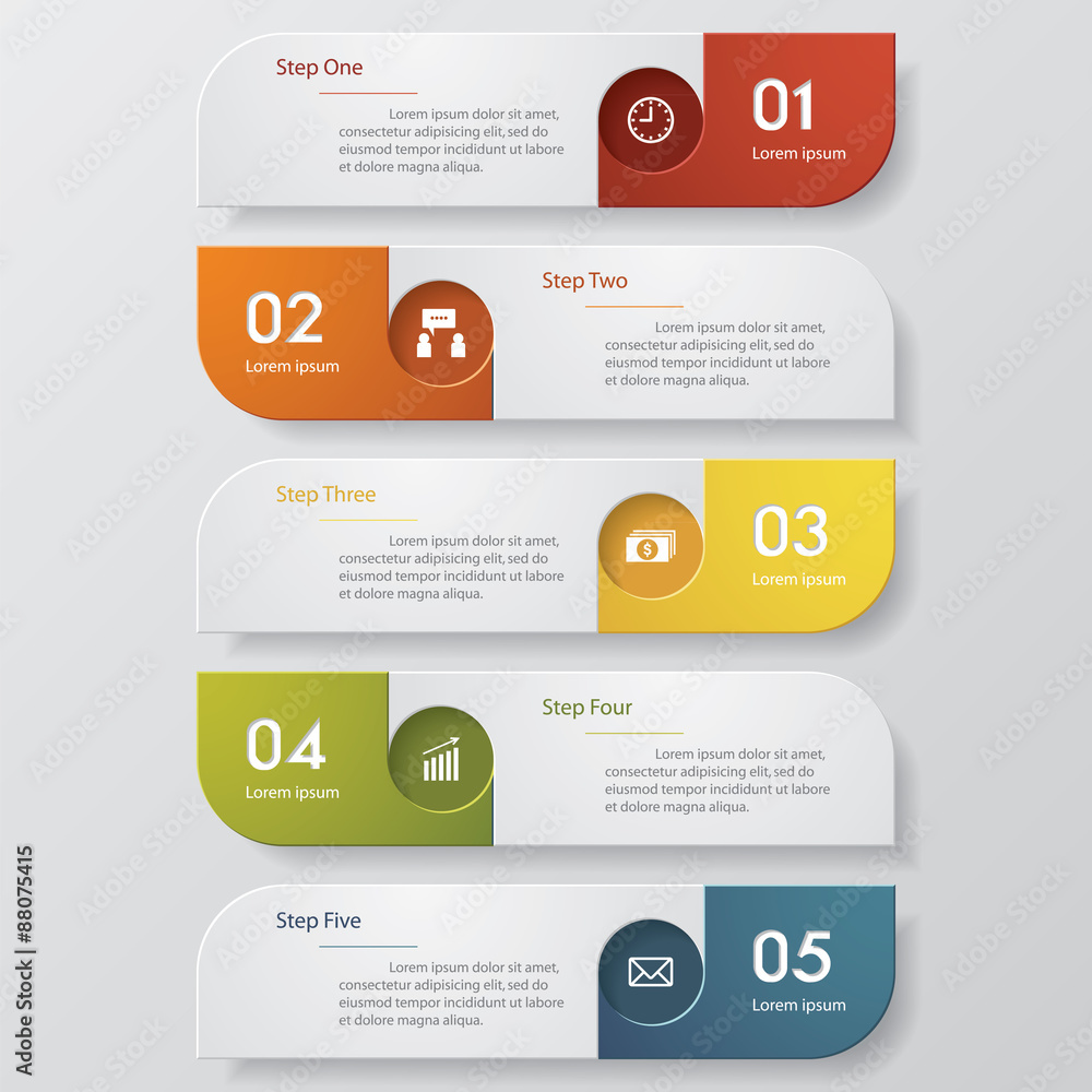 Design clean number banners template. Vector. Design clean number banners template. Vector.