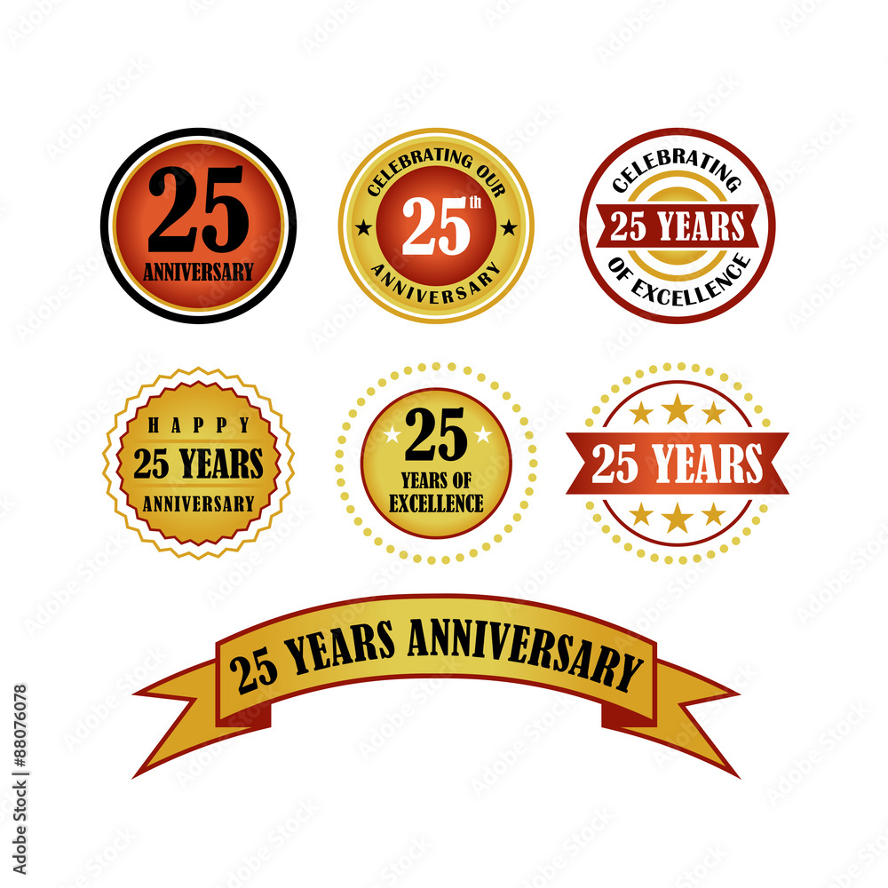 Celebrating 25 - Twenty Five Year Anniversary Emblem