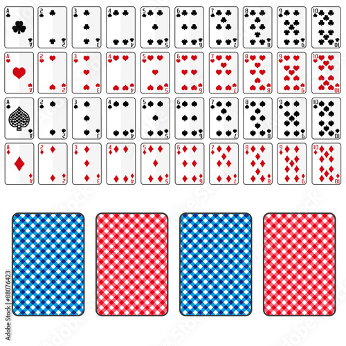 set of playing cards from ace to ten eps10
