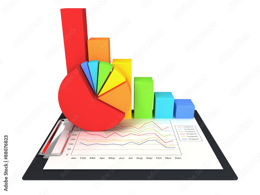 business graph and chart business graph and chart