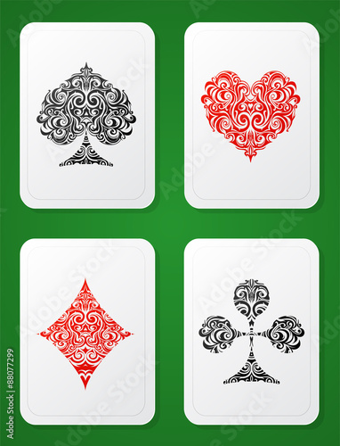 Playing card suits ornamental