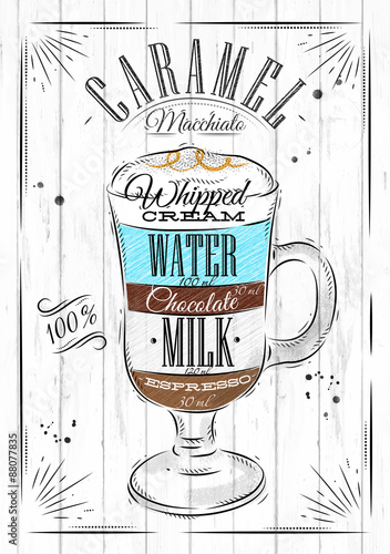 Poster caramel macchiato