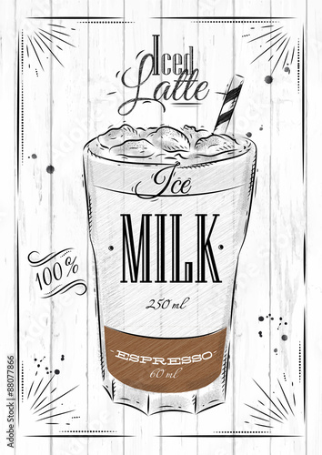 Poster iced latte