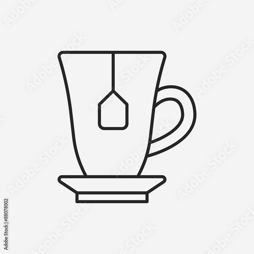 hot tea line icon