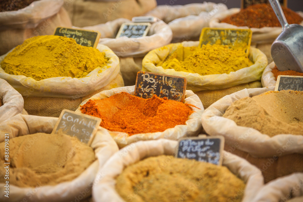 Spices on a market in Provence, France
Spices on a market in Provence, France