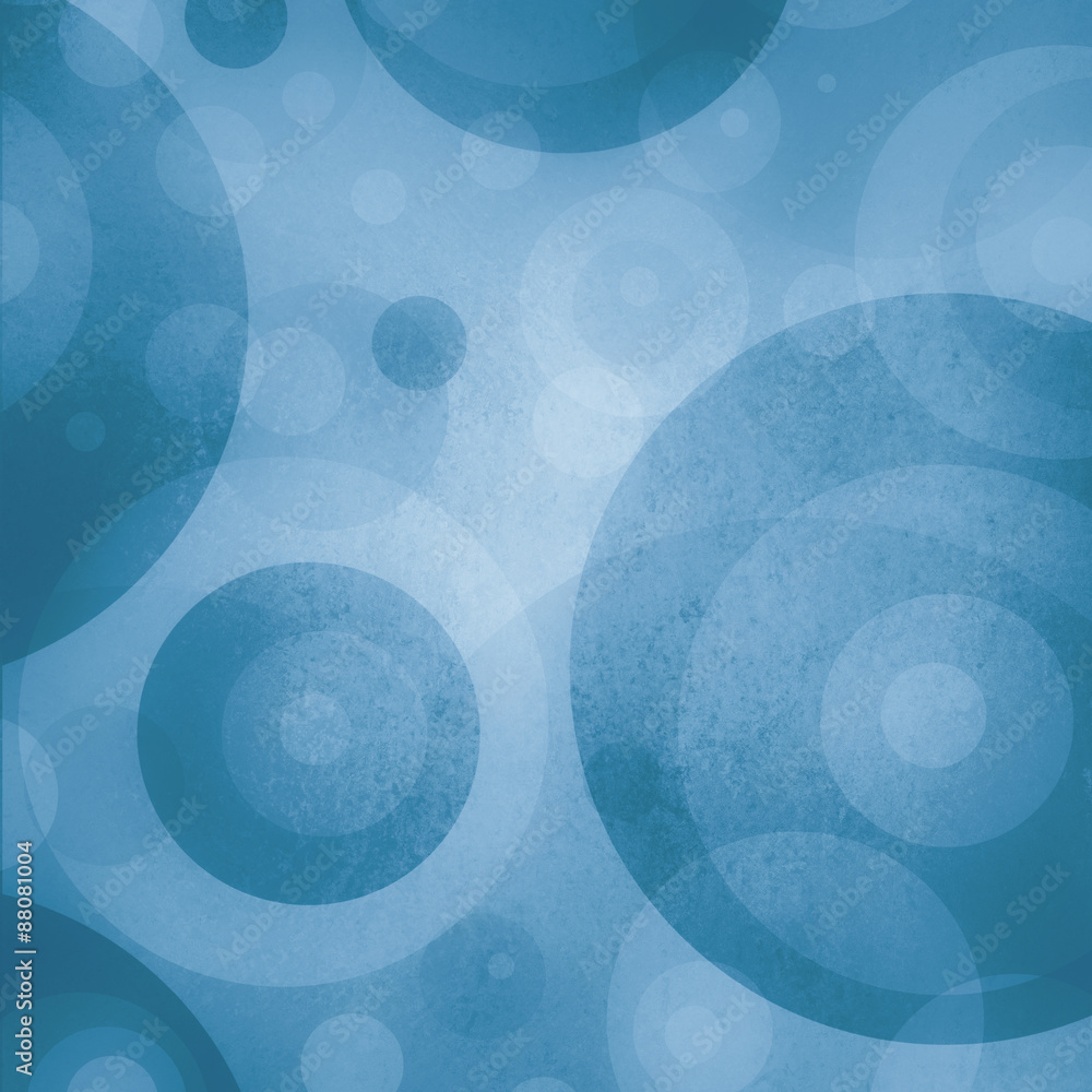 Obraz fun blue background with circles and target ring shapes in abstract pattern design