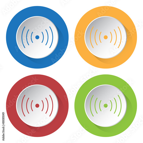 set of four icons - sound or vibration