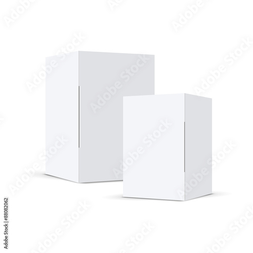 Vector packaging on white background