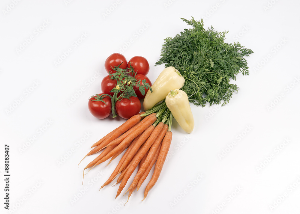 Möhren Tomaten Paprika mix Möhren Tomaten Paprika mix