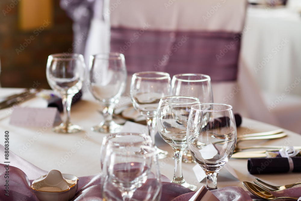 wedding tables set for fine dining or another catered event wedding tables set for fine dining or another catered event